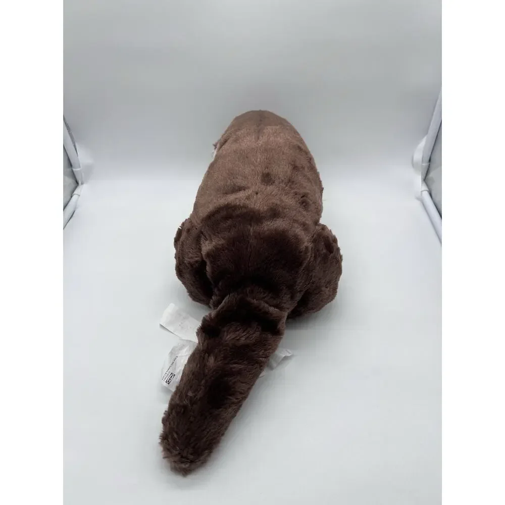IKEA SKOGSDUVA Otter Plush Stuffed Animal Brown & Cream Soft Toy 17 3/4”